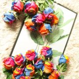 2021Manufacturers wholesale wedding decorations cross border color rose simulation flowers
