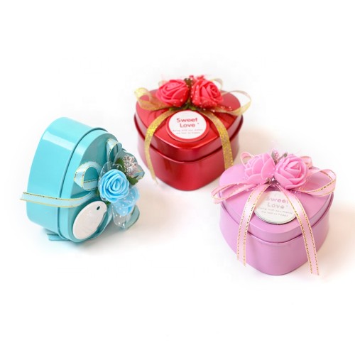 Wedding Gift Heart-shaped Metal Packaging Tin Box Chocolate Candy Tin Box