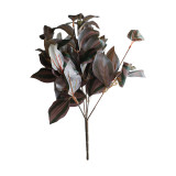 Who2021lesale green plant wall simulation flower foreign trade green plant decoration wedding holding 6 eyebrow leaves