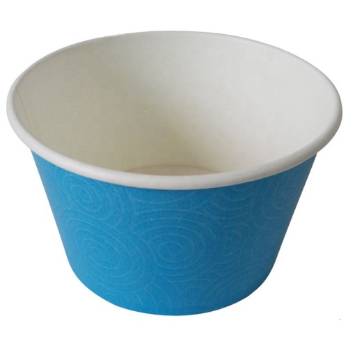 Custom printed ice cream cup paper lid 4oz with spoon in lid wholesale