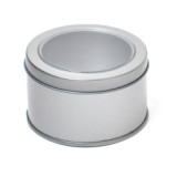 Round Tin Box Cake Metal Can PVC Window Logo Custom Tea Jar Luxury Round Tin Box