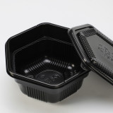 M128 microwave safe disposable plastic lunch 2 layer bento box