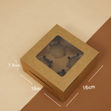 Wholesale Paper Cake Package Box With Window Wedding Cookie Box Kid Gift Box