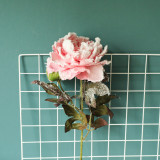 2021Manufacturer wholesale simulation flower home decoration cross border Wedding Christmas snow Peony