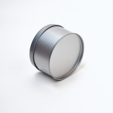 wholesale Custom Design Silver White Round Gift Plain USB Tin Box With PVC Window