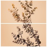 Cross border artificial flower dried eucalyptus leaf imitation flower manufacturer home decoration wedding wholesale