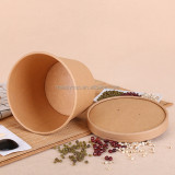 Eco friendly Disposable food package ice cream kraft bowl  soup cup take away or to go kraft paper container