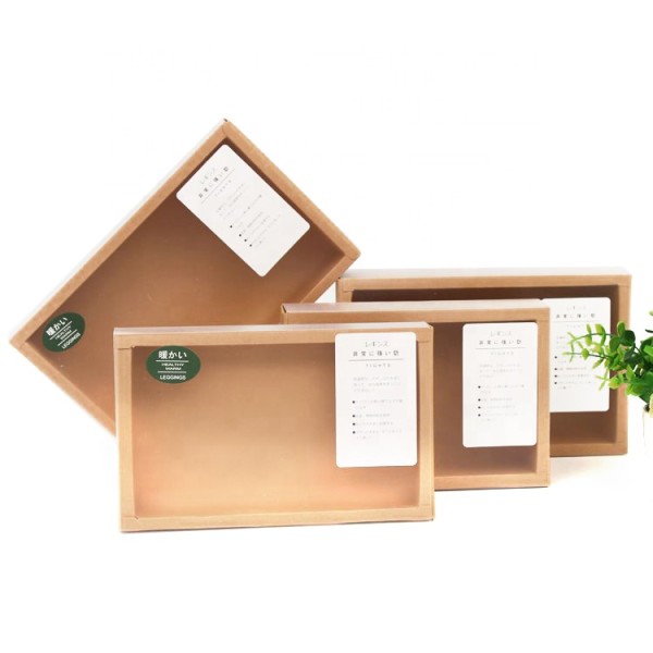 Custom Paper Box Packaging Recyclable Kraft PVC Window Cookie Cake Box Drawer Box For Chocolate
