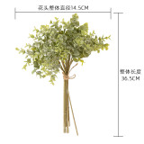 Wedding simulation flower manufacturer home decoration cross border wholesale 11 head feel Eucalyptus