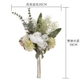 2021Manufacturer green plant wholesale wedding cross border holding bridal simulation flowers