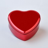 Custom large heart shaped printed jewelry gift tin box