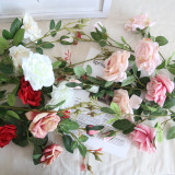 2021Artificial flowers wholesale wedding decoration family simulation flower cross border export 3 head corner roses