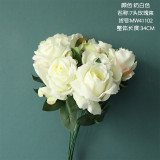 2021Simulated flower manufacturer 7 Roses Wedding holding flowers family background flower wall photography set