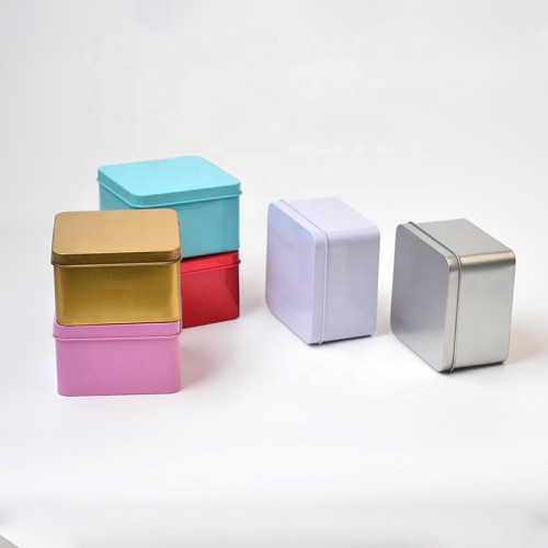 Silver Special Design High Quality Square Gift Metal Tin Box For Cookie