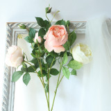 Rose single branch foreign trade simulation flower manufacturer family decoration wedding handhold flower road guide flower
