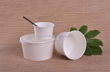 Hot sell disposable biodegradable eco friendly sustainable ice cream paper packaging container box with plastic lids tubs