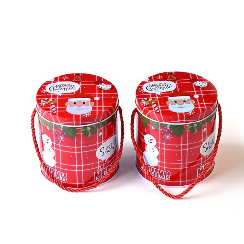Red Christmas Exclusive Custom Gift Packing Socks Tin Box