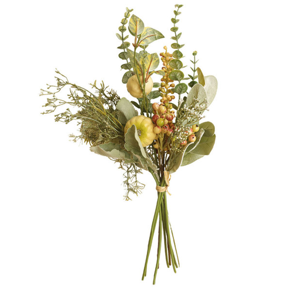 2021Cross border simulation flower wholesale wedding decorations pumpkin fruit green plants