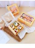 Wholesale Paper Cake Package Box With Window Wedding Cookie Box Kid Gift Box