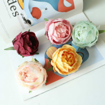 2021Wholesale decoration simulation flower manufacturer wedding artificial flower green plant peony flower head