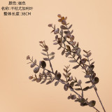 Cross border artificial flower dried eucalyptus leaf imitation flower manufacturer home decoration wedding wholesale