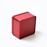 Metal solid color printing square shape Women's Day gift metal tin box for biscuits