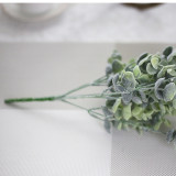 wholesale wool planting Eucalyptus with grass simulation flowers wholesale artificial flowers wedding decoration money leaves