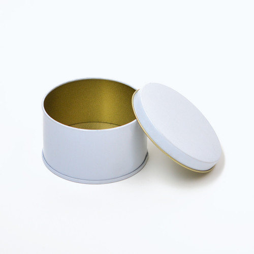 Custom Design Sliver White  mini Round  Tin Box for USB and candle
