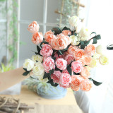 Philly rose PE imitation flower manufacturer family decoration wedding handhold flower road guide flower wall