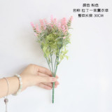 2021Plastic flower cross border imitation flower manufacturer family decoration wedding plant Lavender
