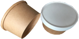 Custom Eco Friendly Disposable Hot Soup Bowls Biodegradable Kraft Paper Cup