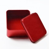 High Quality Cheap Custom Gift Tea Tin Box Simple Color Square Tinplate Packaging Candy Tin Box