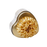 Best selling products  customized sweet tin box cloth flower ball golden tin box for soap
