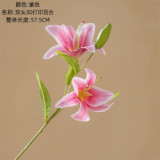 Manufacturer simulation flower home decoration cross border wedding wholesale double headed 3D printing Lily