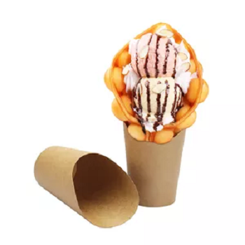 Eco-friendly Custom kraft disposable 12oz chips packaging cups paper container