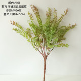 2021Artificial leaves of touch phoenix tail grass export indoor green plant wall simulated flower micro landscape