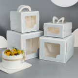 Wholesale Customizable Box Small Carton Wedding Cake Box With Window Fold Carton Transparent Flower Box