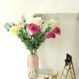 Manufacturers wholesale simulation flower foreign trade home decoration wedding holding flowers 4 head of flower