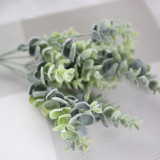 wholesale wool planting Eucalyptus with grass simulation flowers wholesale artificial flowers wedding decoration money leaves