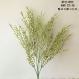 Misty bamboo leaf grass accessories simulation flower manufacturer family decoration wedding hand held flower plant wall