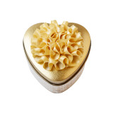 Best selling products  customized sweet tin box cloth flower ball golden tin box for soap