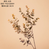Cross border artificial flower dried eucalyptus leaf imitation flower manufacturer home decoration wedding wholesale