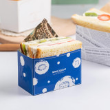 Wholesale Bread Cake Box For Sandwich Packaging Steak Packaging Baked puff Food Box