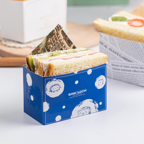 Wholesale Bread Cake Box For Sandwich Packaging Steak Packaging Baked puff Food Box