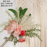 2021Manufacturer green plant wholesale wedding cross border holding bridal simulation flowers