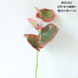 Manufacturer wholesale indoor green plant wall artificial flower micro landscape fleshy single fork butterfly leaf