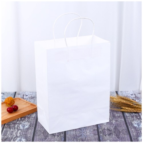 Wholesales Custom Logo Printed Brown Kraft Paper Bag For Food Clothes Packaging