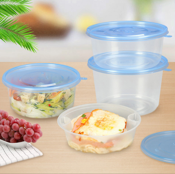 24 oz. microwavable contact clear, white round Deli or soup container - 600/Case