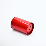 High quality 5 Colors  Cylindrical and Tin Material  Save Money Bank Round Shape Tin Can