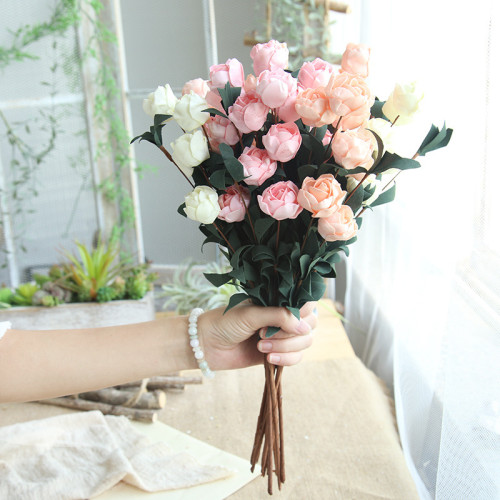 Philly rose PE imitation flower manufacturer family decoration wedding handhold flower road guide flower wall